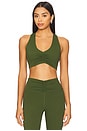 view 1 of 4 Calypso Longline Sports Bra in Mojave Green