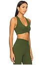 view 2 of 4 Calypso Longline Sports Bra in Mojave Green