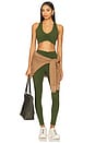 view 4 of 4 Calypso Longline Sports Bra in Mojave Green
