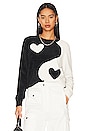 view 1 of 4 Yin Yang Classic Eyelash Sweater in Black & Stone