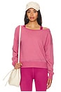 view 1 of 4 La Vida Off Shoulder Sweatshirt in Pink Haze