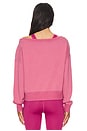 view 3 of 4 La Vida Off Shoulder Sweatshirt in Pink Haze