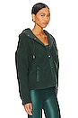 view 3 of 5 Nessa Hooded Sherpa Jacket in Deep Forest