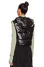 view 4 of 5 Stella Cropped Puffer Vest in Black Metallic