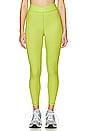 view 1 of 4 Evie Wrap Front 7/8 Legging in Acid Lime