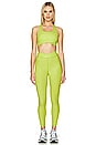 view 4 of 4 Evie Wrap Front 7/8 Legging in Acid Lime