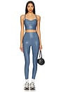 view 5 of 6 Lotus High Gloss 7/8 Legging in Blue Jean