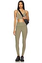 view 5 of 6 Lotus 2-Tone 7/8 Legging in Dark Palm