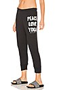 view 1 of 4 PANTALON SWEAT PEACE LOVE & YOGA in Vintage Black