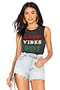 view 1 of 4 Good Vibes Only Crop Tank in Vintage Black