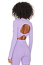 view 3 of 4 Serene Twist Back Top in Cool Violet