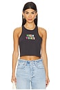 view 1 of 4 High Vibes Sienna Crop Tank Top in Vintage Black