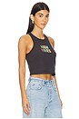 view 2 of 4 High Vibes Sienna Crop Tank Top in Vintage Black