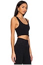 view 2 of 5 Amor Shimmer Crop Tank Top in Black