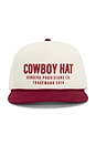 view 1 of 2 Cowboy Hat Panel Hat in Cream & Maroon