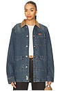 view 1 of 4 Rustler Chore Jacket in Blue Denim