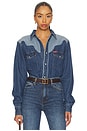 view 1 of 5 Sundance Western Pearl Snap Shirt in Blue