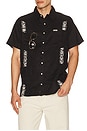 view 1 of 5 Caballero Guayabera Shirt in Black & Cream