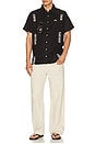 view 3 of 5 Caballero Guayabera Shirt in Black & Cream