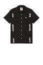 view 4 of 5 Caballero Guayabera Shirt in Black & Cream