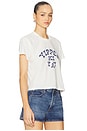 view 2 of 4 Yippee Ki Yay Crop Tee in Vintage White & Navy Print
