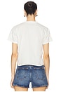 view 3 of 4 Yippee Ki Yay Crop Tee in Vintage White & Navy Print