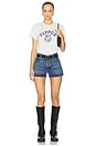 view 4 of 4 Yippee Ki Yay Crop Tee in Vintage White & Navy Print