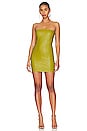 view 1 of 3 Strapless Dress in Chartreuse