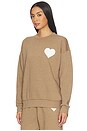 view 2 of 4 Heart Sweatshirt in Taupe