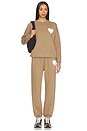 view 5 of 4 Heart Sweatshirt in Taupe