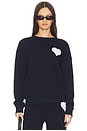 view 1 of 4 Heart Sweatshirt in Navy & White