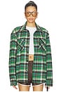 view 1 of 5 Shacket in Green Plaid