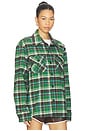 view 3 of 5 Shacket in Green Plaid