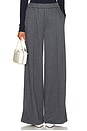 view 1 of 6 Wide Leg Pants With Pintuck in Grey Pinstripe