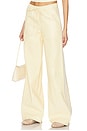view 1 of 7 Baggy Athletic Stripe Sweatpants in Butter & White