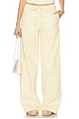 view 2 of 7 Baggy Athletic Stripe Sweatpants in Butter & White