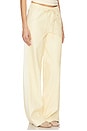 view 3 of 7 Baggy Athletic Stripe Sweatpants in Butter & White