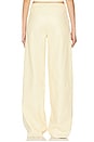 view 5 of 7 Baggy Athletic Stripe Sweatpants in Butter & White