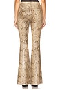 view 4 of 6 5 Pocket Micro Flare in Beige Glossy Python
