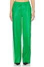 view 1 of 6 Baggy Leather Athletic Sweatpants in Kelly Green & White