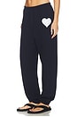 view 4 of 6 Heart Sweatpants in Navy & White
