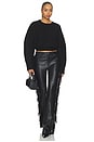 view 6 of 6 Fringe Micro Flare Pant in Black