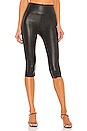 view 1 of 4 Cropped Leather Leggings in Black
