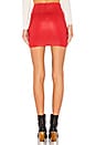 view 3 of 4 Leather Mini Skirt in Red