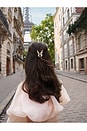 view 6 of 6 Hand-Painted Mini Boho Monarch Claw Hair Clip in Brown
