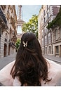view 7 of 6 Hand-Painted Mini Boho Monarch Claw Hair Clip in Brown