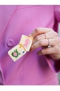 view 5 of 5 Hand-Painted Mini Flower Mahjong Claw Hair Clip in 