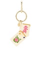 view 1 of 6 Hand-Painted Flower Mahjong Bag Charm & Keychain in 
