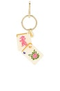 view 4 of 6 Hand-Painted Flower Mahjong Bag Charm & Keychain in 