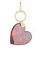 view 1 of 4 Limited Edition Handmade Heart Bag Charm + Keychain in Burgundy